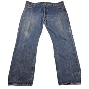 Origonal Levis 501 44x32  straight casual comfort career jeans MISSING PATCH #